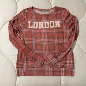Wildfox Plaid London Baggy Beach Jumper